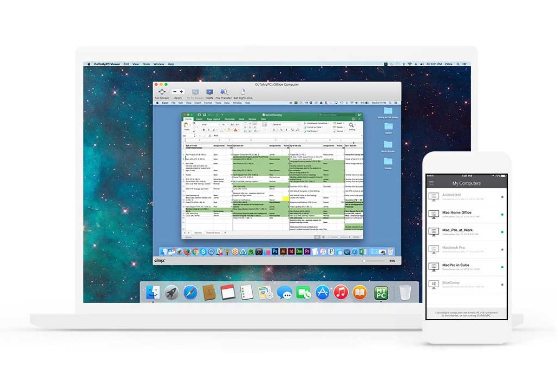 Tap into your home or office computer from anywhere on any device.